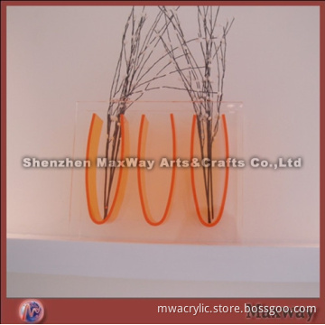 Epoxy bonded elegant wall mounted crystal acrylic vase/flower vase